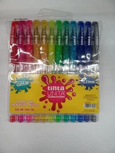 Penne Tinta Unita Con Inchiostro Glitter 12 Colori. - Foto 1 di 2