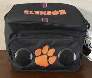 Clemson Rechargeable Bluetooth Speaker Soft Side Cooler Bag Holds 24 Cans NWT - Picture 1 of 12