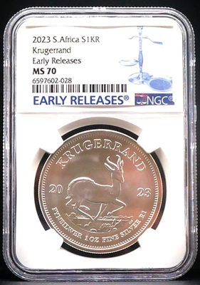 2023 S. Africa S1KR Krugerrand NGC MS70 - Image 1 of 2