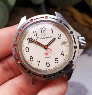 Watch Vostok Command USSR Vintage mechanical men's wrist watch Soviet watch - Image 1 of 4