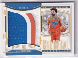 Parche de novato dorado 21/25 Panini National Treasures CRM-AJA Ajay Mitchell 2024-25 - Imagen 1 de 2