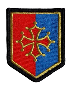 ECUSSON BRODE REGION OCCITANIE FAÇON CROIX PATCH SUR SCRATCH NEUF - Picture 1 of 1
