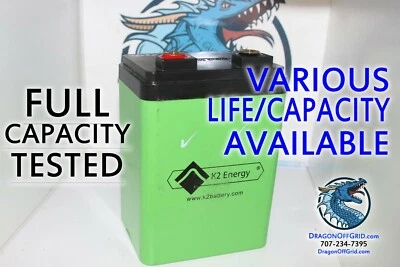 24V Lithium Battery w BMS K2 Energy K2B24V10EB LiFePO4 245Wh, eBike, solar, CPAP - Image 1 of 4