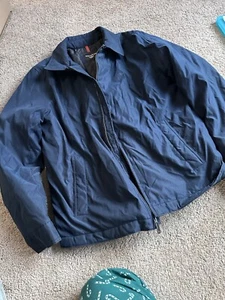 Dockers Womens Jacket SZ M Navy Blue Winter Coat Stain Defender Medium - Picture 1 of 12