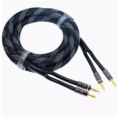 HiFi Gold Plated Speaker Cable Speaker System OFC Pure Copper with Banana Plug - Image 1 of 4