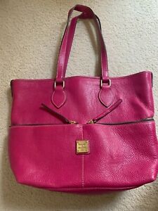 Dooney & Bourke pink  Fucsia purse pebbled Leather Tote Bag