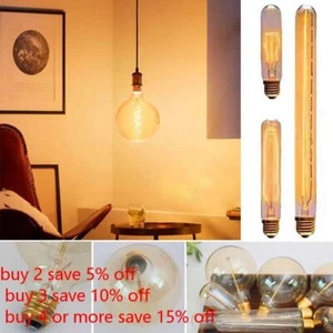 Ball light Antique Incandescent Glass Filament Edison Lamp Vintage Retro Bulb - Picture 1 of 28