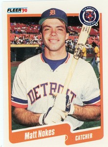 1990 Fleer Baseball Card  #611 - Matt Nokes - Detroit Tigers