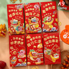 6Pcs Chinese New Year Lucky Red Envelope Dragon Gift Envelope 2024 Money Pock H8