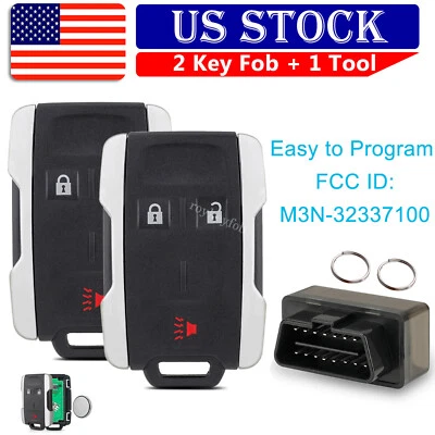 2 para 14-2016 2017 2018 Chevy Silverado 1500 2500 3500 programador chaveiro remoto - Imagem 1 de 4