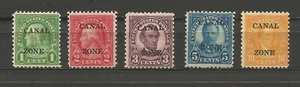 US Canal Zone Panama 1927-1931 Sc 100 101 102 103 104 MH*-MLH OG mint VF - Picture 1 of 2