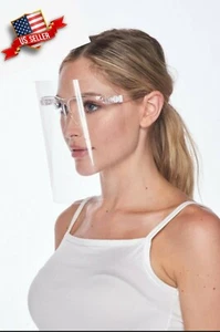 10 escudos faciales transparentes con marco de gafas multiusos para adultos y niños - Imagen 1 de 5