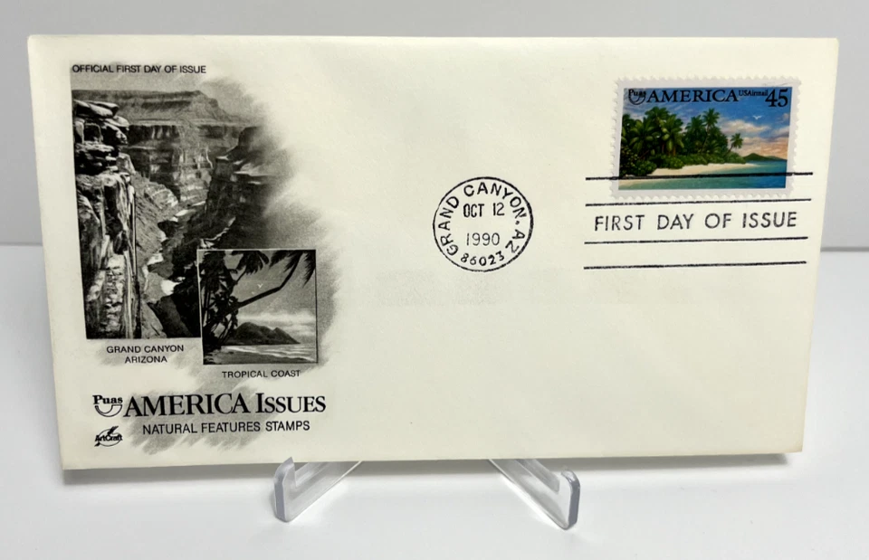 US FDC 1990 Grand Canyon Arizona Tropical Coast America Issues  - Image 1 of 2