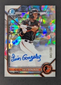 Luis Gonzalez 2022 1st Bowman Chrome Atomic Refractor Prospect Auto /100 Orioles - Bild 1 von 1