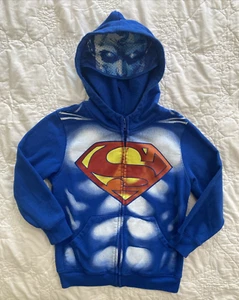DC Comics Boys Superman Fleece Masked Full Zip Hoodie, Large (7) - Picture 1 of 4