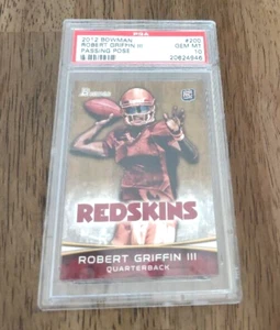 SP 2012 Bowman Robert Griffin III pose de paso a radiocontrol dorado #200 PSA 10 - Imagen 1 de 1