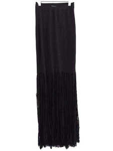 OPENING CEREMONY Women's Skirt Size Small Cotton Stretch Fringe Dark Grey - Picture 1 of 8