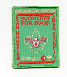 1980er Jahre Sam Houston Area Council Scouting for Food Apfelbaum Patch BSA - Bild 1 von 2