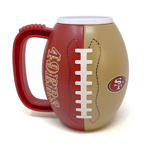 NFL San Francisco 49ers 24 oz. Football Shaped Beer Mug Cover