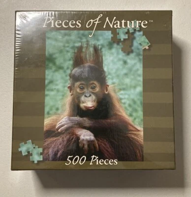 Rompecabezas Pieces of Nature 500 piezas 18” x 24” - Baby Orangutan - Planet Zoo - NUEVO Foto 1 de 2