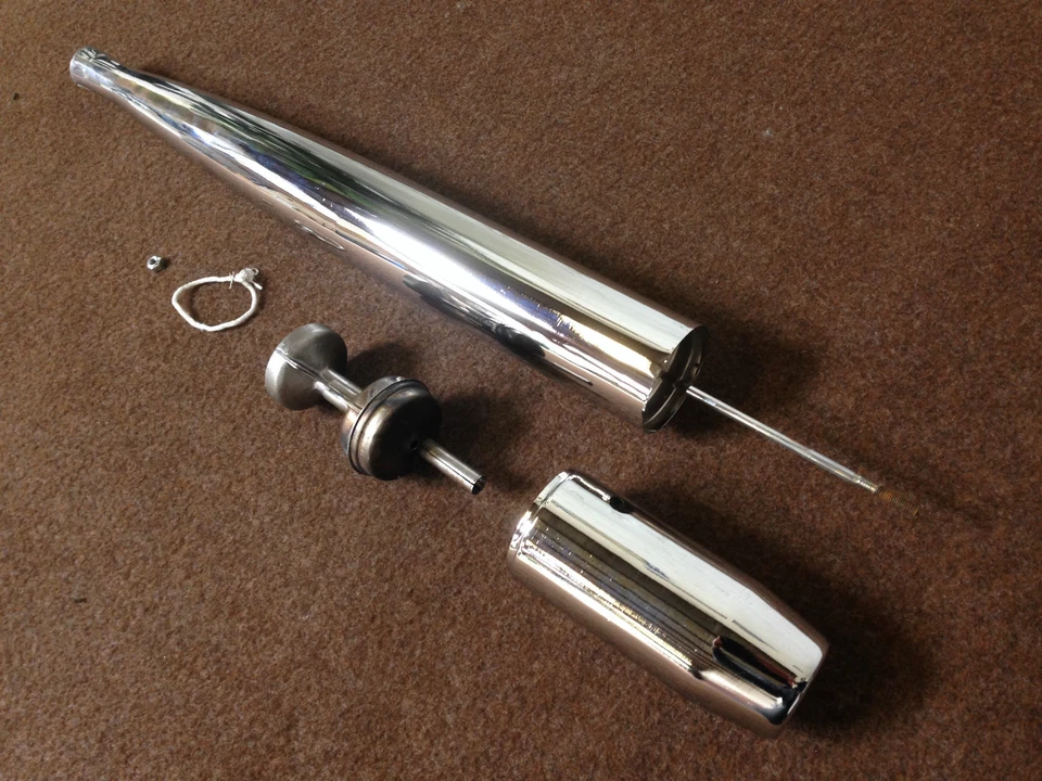Auspuff Chrom Hercules Prima M 2 3 4 5 Mofa NEU Herkules 28mm Optima P NEU - Bild 1 von 4
