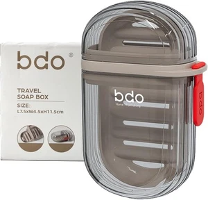 Travel Soap Case, Leakproof Container with Lid, Portable Transparency - Picture 1 of 9