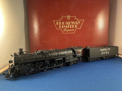 ** Locomotoras Broadway Limited ** Vaporera Santa Fe 4-8-4 3751 con CCC y sonido ** Foto 1 de 4