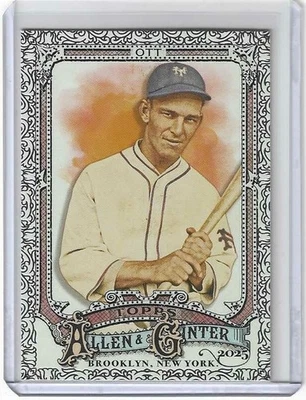Mel Ott 2025 Topps Allen & Ginter Серебряная Фольга Filagreement $1.50 ДОСТАВКА - Изображение 1 из 2