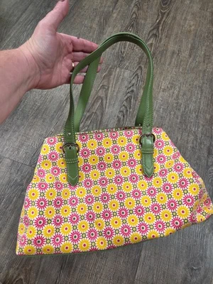 Cole Haan Hand Bag Pink Yellow Green NEW Vintage 2000s Purse Floral Flower - Image 1 of 4