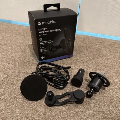 NEW Mophie Qi2 snap+ Magnetic Wireless Charging Vent Mount - iPhone, MagSafe, Qi - Image 1 of 4