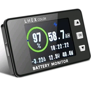500A Shunt Battery Monitor 2.4" Color Screen RV Battery Monitor with 16ft Shi... - Picture 1 of 7