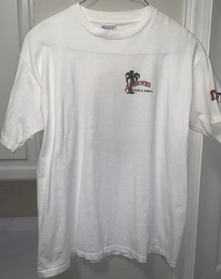 Vintage Anchovies Food & Spirits Staff Shirt Single Stitch USA - Image 1 of 4