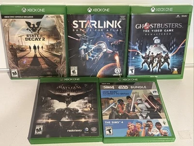 Xbox One Lot Of 5 Games: Batman, Ghostbusters, State Of Decay 2, Starlink, Sims - Image 1 of 4