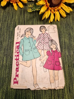 Practical Patterns 6679 Sewing Pattern Childs Dress Age 8 to 10 years Vintage - Image 1 of 4