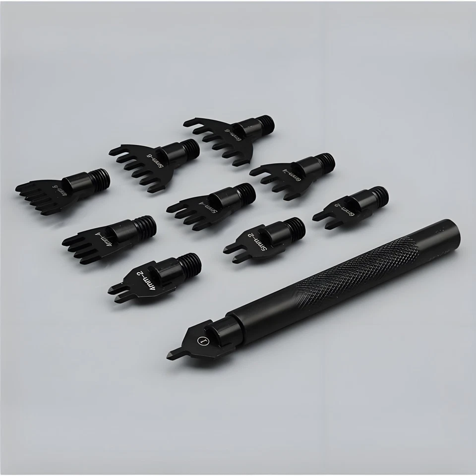 YUBRO Leder Nähloch Stanze Werkzeug Set Austauschbar 4/5/6mm Abstand für DIY