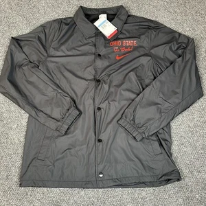 Nuevo con etiquetas Nike Ohio State Buckeyes Para hombres Mediano Negro Rojo Repelente Chaqueta Cortavientos Nuevo - Imagen 1 de 8