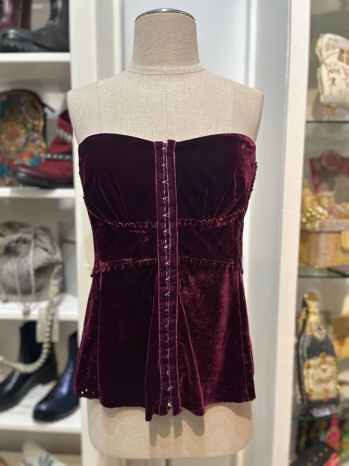 Bustier de terciopelo Byron Lars talla 6 Foto 1 de 1