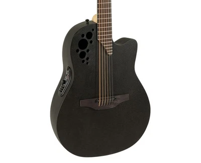 Ovation Pro Series Elite TX 2058TX-5 12-String A/E - Black Textured - Open Box - Image 1 of 4