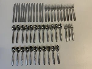 Oneida Bristol EVERDALE 49 Pc Satin Stainless Flatware Set Lot - Excellent! - Picture 1 of 15