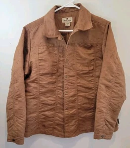 Woolrich Women L Brown Fawn Embroidered Western Jacket Lightweight Fall Work - Bild 1 von 6