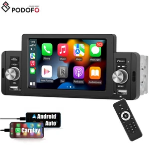Autoradio 1 Din 7" Apple Carplay/Android Auto Navi Touchscreen Bluetooth FM USB - Bild 1 von 21