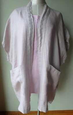 Cárdigan FLAX Designs Oscure M & L NUEVO CON ETIQUETAS ROSA PANAMÁ Foto 1 de 4