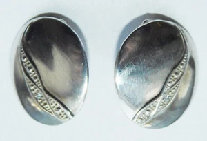 Ohrclipse Silber 925 GG ? Musterstreifen oval 2x1,6cm - Bild 1 von 4