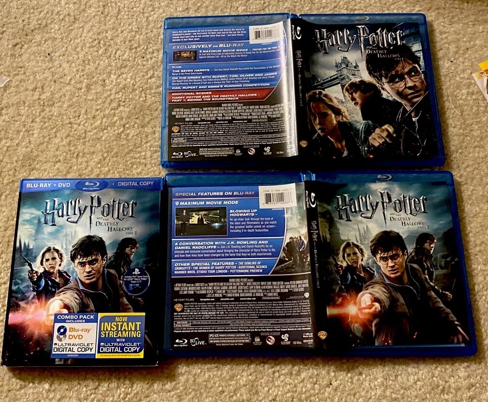 Lot Of 2 HARRY POTTER Blu-Ray DVDs Deathly Hallows Parts 1 And 2 - Image 1 of 1
