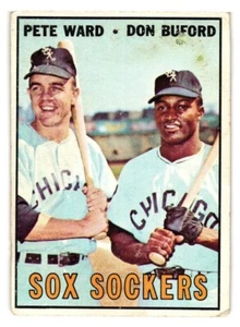 1967 Topps - #143 Sox Sockers Don Buford, Pete Ward - Picture 1 of 2