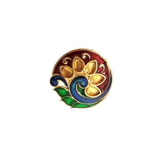 Ethno Bollywood Stil goldfarben indischer Kundan Braut verstellbar Cocktail Ring - Bild 1 von 7