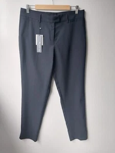 BIZ CORPORATES Womens Navy Blue Dress Pants Size 12 Slim Leg Wool Blend Mid Rise - Picture 1 of 22