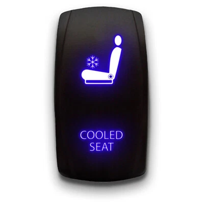 STARK INDUSTRIES [COOLED SEAT] Laser Etched 5-Pin DPST Rocker Switch, 20A, Blue