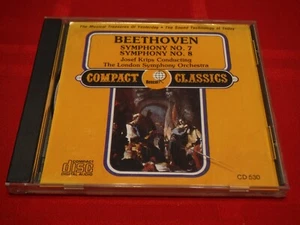 Beethoven Josef Krips London Symphony Orchestra Symphony No 7 Symphony No 8 CD - Foto 1 di 7