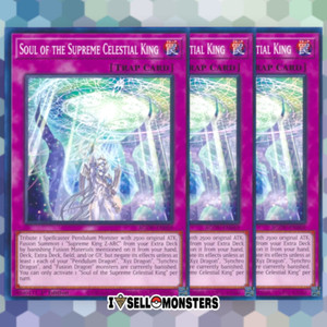 Yu-gi-oh! TCG 3x Soul of the Supreme Celestial King AGOV-EN069 COMMON x3 YUGIOH!